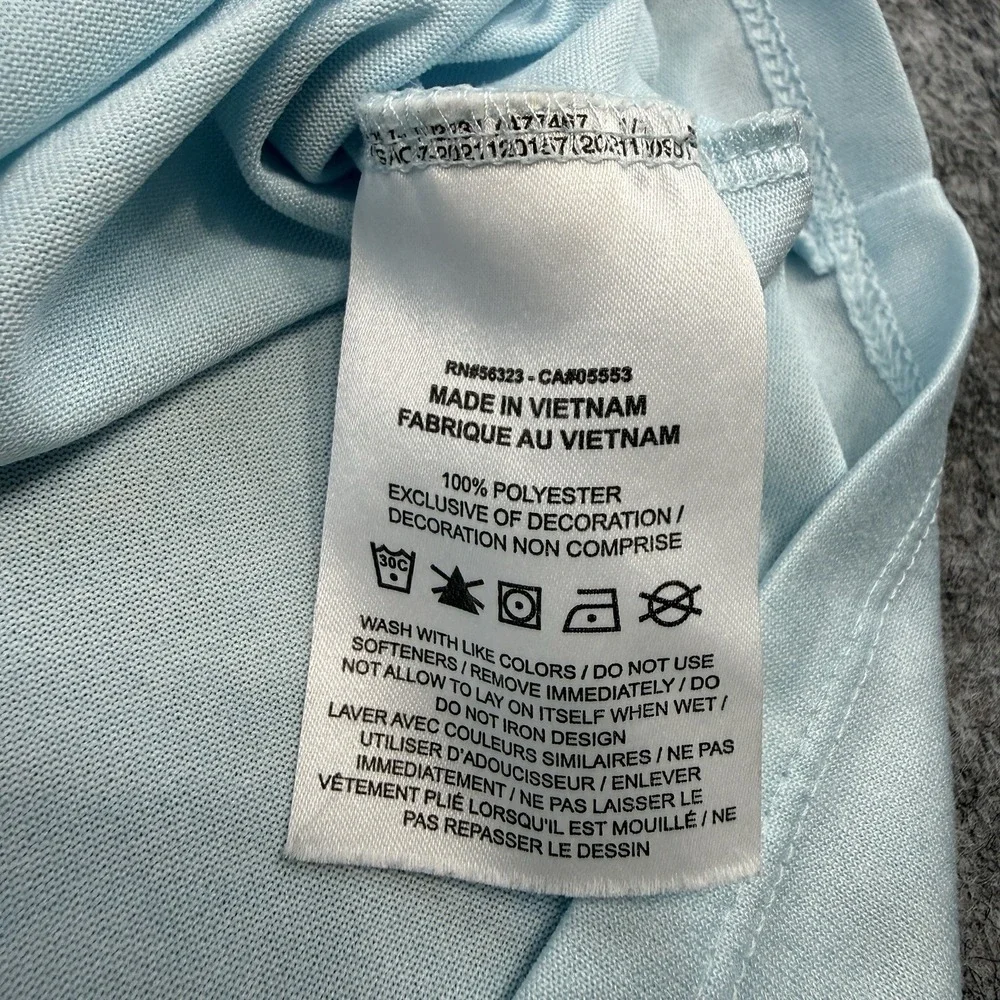 Nike Dri Fit Legend Training T-shirt women's small pastel blue white logo DX0687